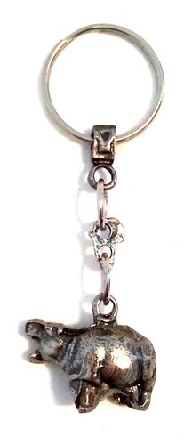 Africa Link Keyring - Hippo - Click Image to Close